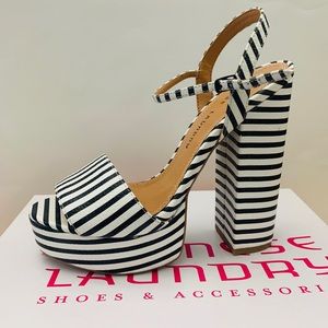 NEW Chinese Laundry- Aries Stripe Platform Heels